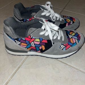 Inkkas Colorful Gray Suede Joggers Women’s 8 Men’s 6 EUC